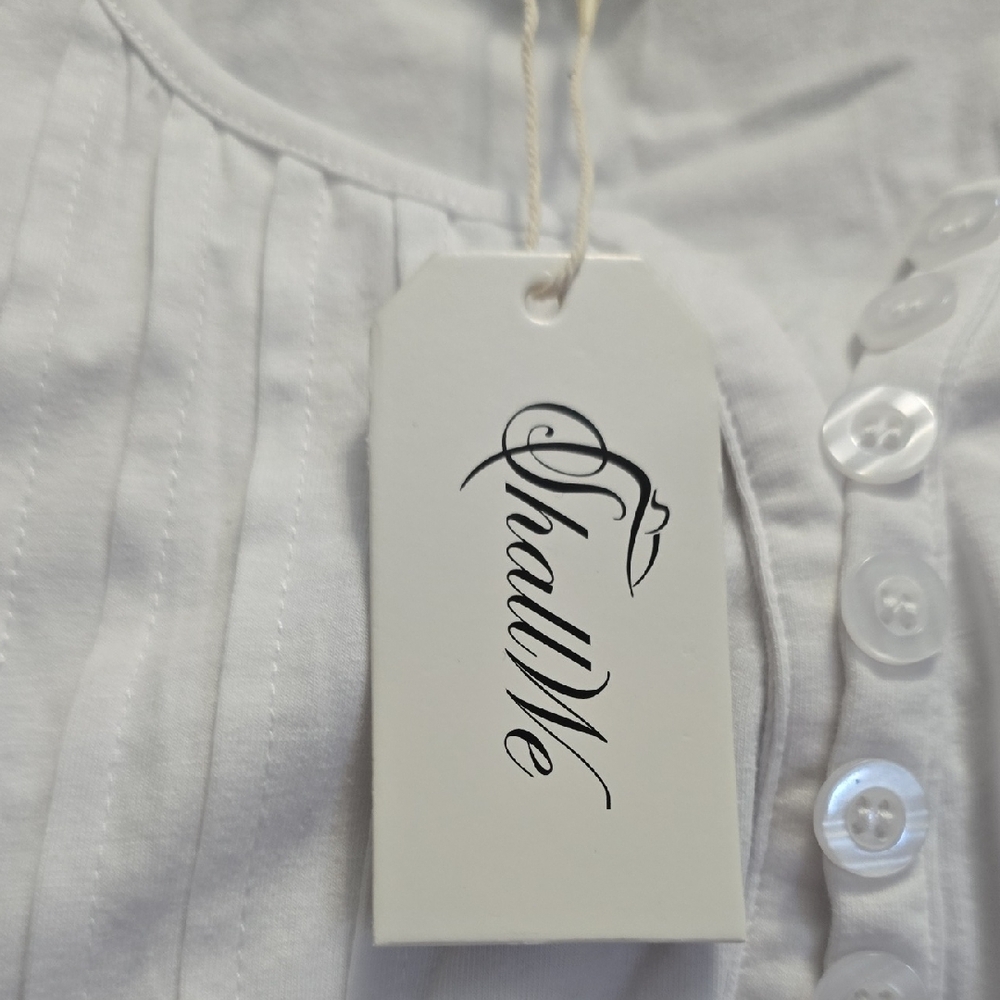White Lace Sleeve Top - Picture 3 of 5